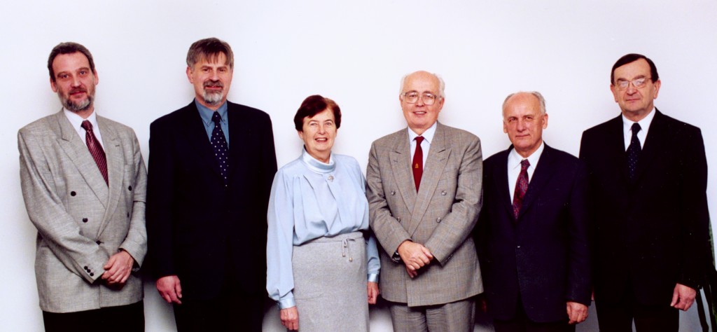 v synodní radě 1997-2003 zleva: Pavel Pistor, Daniel Ženatý, L.R., Pavel Smetana, Joel Pokorný, Jan Čapek