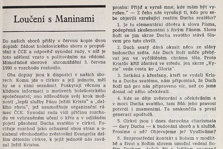 Loučení s Maninami