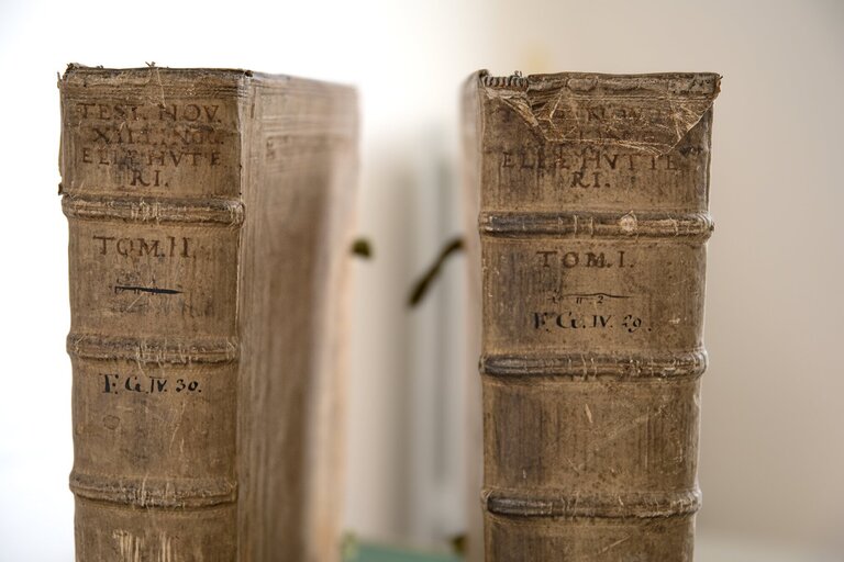 Nejvyšší knihou v naší sbírce je vícejazyčný Nový zákon